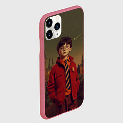 Чехол iPhone 11 Pro матовый Гарри Поттер в красной куртке, цвет: 3D-малиновый — фото 2