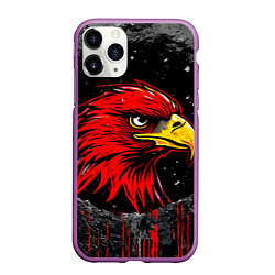 Чехол iPhone 11 Pro матовый Орел Атланта Хокс в стене