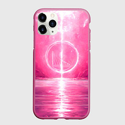 Чехол iPhone 11 Pro матовый Голден Стэйт Уорриорз в розовом, цвет: 3D-малиновый