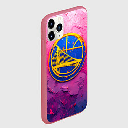 Чехол iPhone 11 Pro матовый Голден Стэйт Уорриорз в розовом, цвет: 3D-малиновый — фото 2