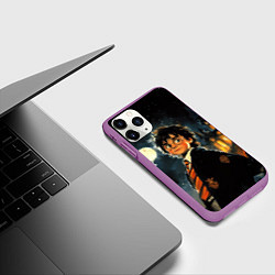 Чехол iPhone 11 Pro матовый Гарри Поттер глубокая ночь, цвет: 3D-фиолетовый — фото 2