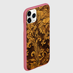 Чехол iPhone 11 Pro матовый Рубленный узор, цвет: 3D-малиновый — фото 2
