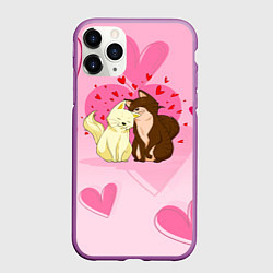 Чехол iPhone 11 Pro матовый Любовь мурчащая
