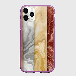 Чехол iPhone 11 Pro матовый Мрамор и дерево