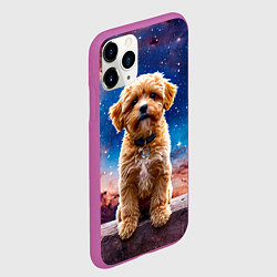 Чехол iPhone 11 Pro матовый Мальтипу в космосе, цвет: 3D-фиолетовый — фото 2