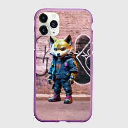 Чехол iPhone 11 Pro матовый Уличный лисёнок на своём районе
