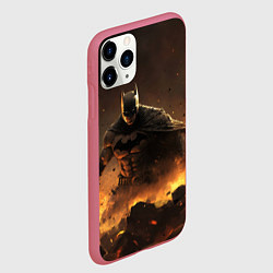 Чехол iPhone 11 Pro матовый Batman dark city, цвет: 3D-малиновый — фото 2