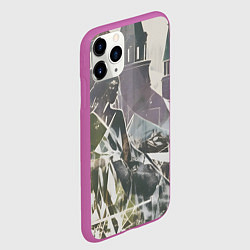 Чехол iPhone 11 Pro матовый Отпечаток силуета, цвет: 3D-фиолетовый — фото 2