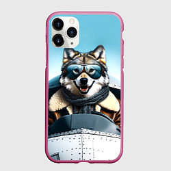 Чехол iPhone 11 Pro матовый Волк авиатор