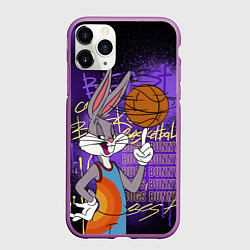 Чехол iPhone 11 Pro матовый Багз Банни - Looney Tunes, цвет: 3D-фиолетовый