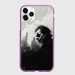 Чехол iPhone 11 Pro матовый Джокер черно-белый стиль