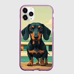 Чехол iPhone 11 Pro матовый Такса и лето