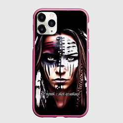 Чехол iPhone 11 Pro матовый Все дуреют с этой косметики, цвет: 3D-малиновый
