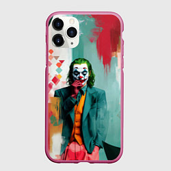 Чехол iPhone 11 Pro матовый Джокер и стены в краске