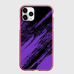 Чехол iPhone 11 Pro матовый The color is purple and black, цвет: 3D-малиновый