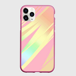 Чехол iPhone 11 Pro матовый Нежный розовый абстрактный, цвет: 3D-малиновый