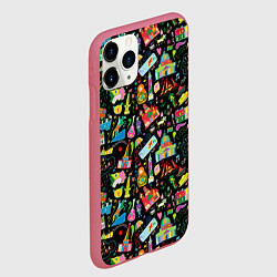 Чехол iPhone 11 Pro матовый Путешествие в Санкт-Петербург, цвет: 3D-малиновый — фото 2