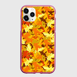 Чехол iPhone 11 Pro матовый Золотая кленовая осень