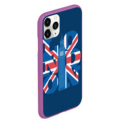 Чехол iPhone 11 Pro матовый Лондон - флаг Великобритании, цвет: 3D-фиолетовый — фото 2