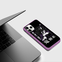 Чехол iPhone 11 Pro матовый Ериичи Тсугикуни и Кокушибо, цвет: 3D-фиолетовый — фото 2