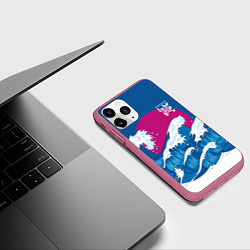 Чехол iPhone 11 Pro матовый Корпус бойни демонов - Kisatsutai, цвет: 3D-малиновый — фото 2