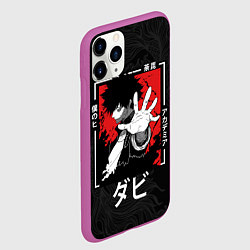 Чехол iPhone 11 Pro матовый Моя геройская академия - Даби, цвет: 3D-фиолетовый — фото 2