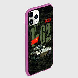 Чехол iPhone 11 Pro матовый Советский средний танк Т-62, цвет: 3D-фиолетовый — фото 2