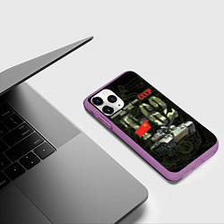 Чехол iPhone 11 Pro матовый Танк Т-62 советский средний танк, цвет: 3D-фиолетовый — фото 2