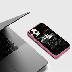 Чехол iPhone 11 Pro матовый Танк Т-72 Урал СССР, цвет: 3D-малиновый — фото 2