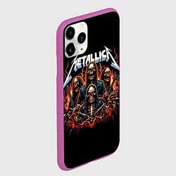 Чехол iPhone 11 Pro матовый Metallica forever - thrash metal, цвет: 3D-фиолетовый — фото 2