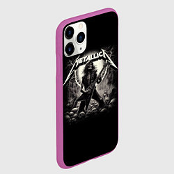 Чехол iPhone 11 Pro матовый Metallica - guitar solo, цвет: 3D-фиолетовый — фото 2