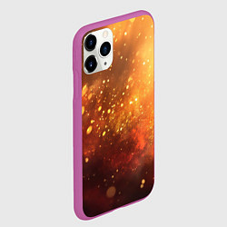 Чехол iPhone 11 Pro матовый Золотая блестящая текстура, цвет: 3D-фиолетовый — фото 2