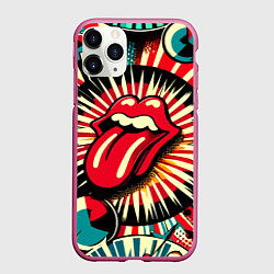 Чехол iPhone 11 Pro матовый Logo of the Rolling Stones - pop art