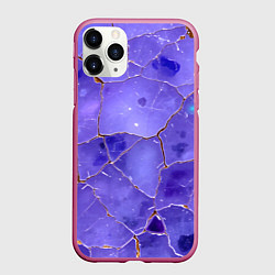 Чехол iPhone 11 Pro матовый Срез аметиста, цвет: 3D-малиновый