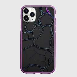 Чехол iPhone 11 Pro матовый Плита хай-тек текстура
