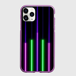 Чехол iPhone 11 Pro матовый Color Purple green pink, цвет: 3D-фиолетовый
