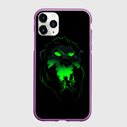 Чехол iPhone 11 Pro матовый Шрам Король лев - крупно, цвет: 3D-фиолетовый