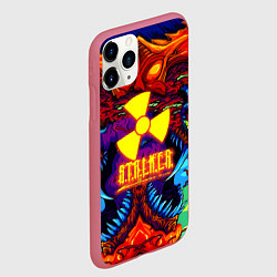 Чехол iPhone 11 Pro матовый Stalker монстр чернобыля, цвет: 3D-малиновый — фото 2