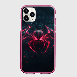 Чехол iPhone 11 Pro матовый Спайдер-мэн с лапами паука, цвет: 3D-малиновый