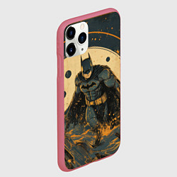 Чехол iPhone 11 Pro матовый Бэтмен крадется, цвет: 3D-малиновый — фото 2