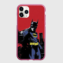 Чехол iPhone 11 Pro матовый Бэтмен показывает класс, цвет: 3D-малиновый