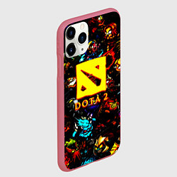 Чехол iPhone 11 Pro матовый Dota2 персонажи, цвет: 3D-малиновый — фото 2