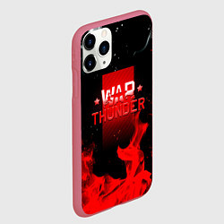 Чехол iPhone 11 Pro матовый Warthunder огненный стиль, цвет: 3D-малиновый — фото 2