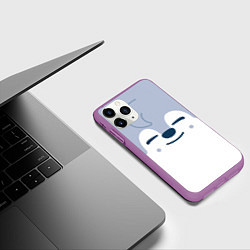 Чехол iPhone 11 Pro матовый Wolf Chan skzoo, цвет: 3D-фиолетовый — фото 2
