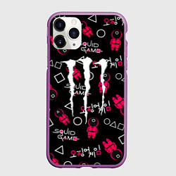 Чехол iPhone 11 Pro матовый Monster energy x Ojingeo geim, цвет: 3D-фиолетовый
