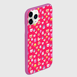 Чехол iPhone 11 Pro матовый Skzoo pattern pink, цвет: 3D-фиолетовый — фото 2