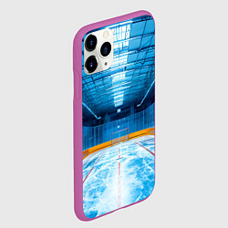 Чехол iPhone 11 Pro матовый Хоккейная коробка, цвет: 3D-фиолетовый — фото 2
