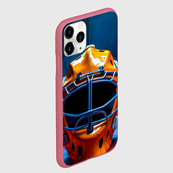 Чехол iPhone 11 Pro матовый Маска голкипера, цвет: 3D-малиновый — фото 2