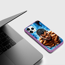 Чехол iPhone 11 Pro матовый Артуро Гатти в синем пламени, цвет: 3D-фиолетовый — фото 2