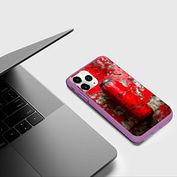 Чехол iPhone 11 Pro матовый Красная боксерская груша, цвет: 3D-фиолетовый — фото 2